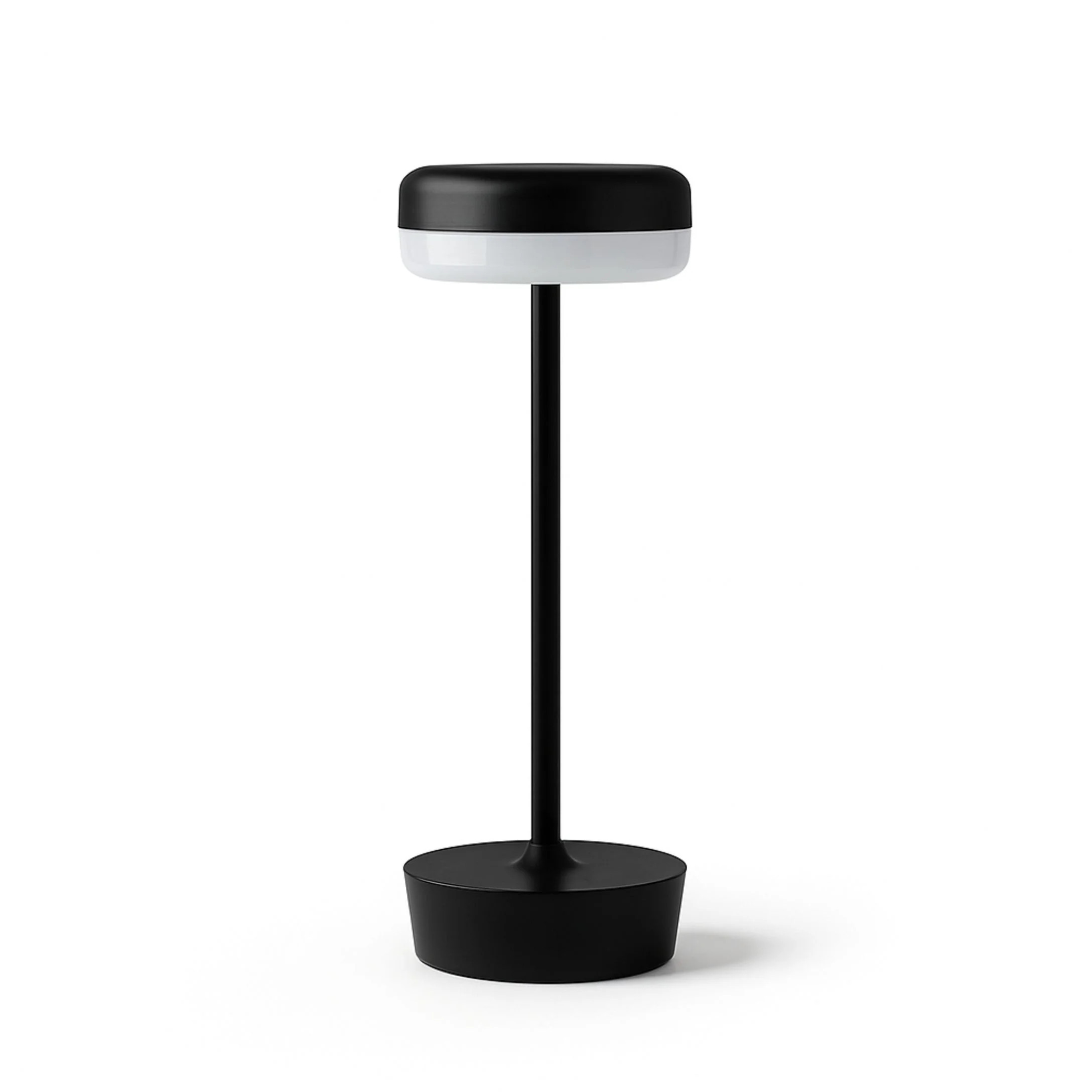 Mainstays 12-Inch Outdoor Rechargeable Table Lamp, Black, Water-Resistant, 100 Lumens | Walmart (US)