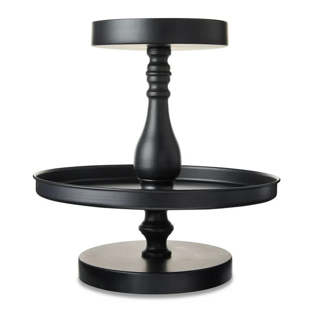 Way to Celebrate Halloween 2-Tiered Decorative Black Iron Tray - Walmart.com | Walmart (US)