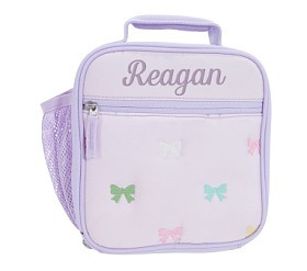 Mackenzie Puffer Lavender Bows Lunch Box | Pottery Barn Kids
