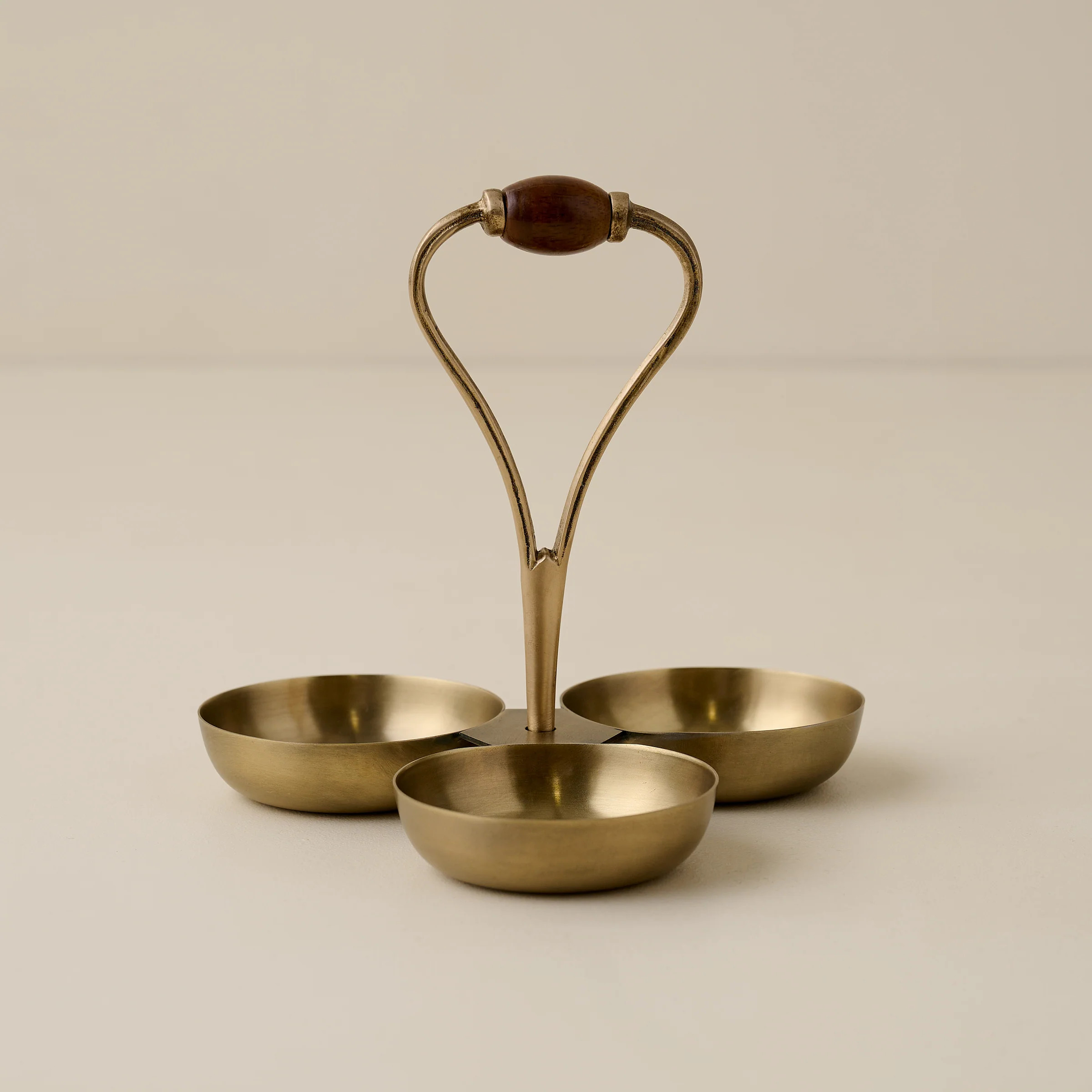 Antique Brass Mini Snack Bowl Server | Magnolia