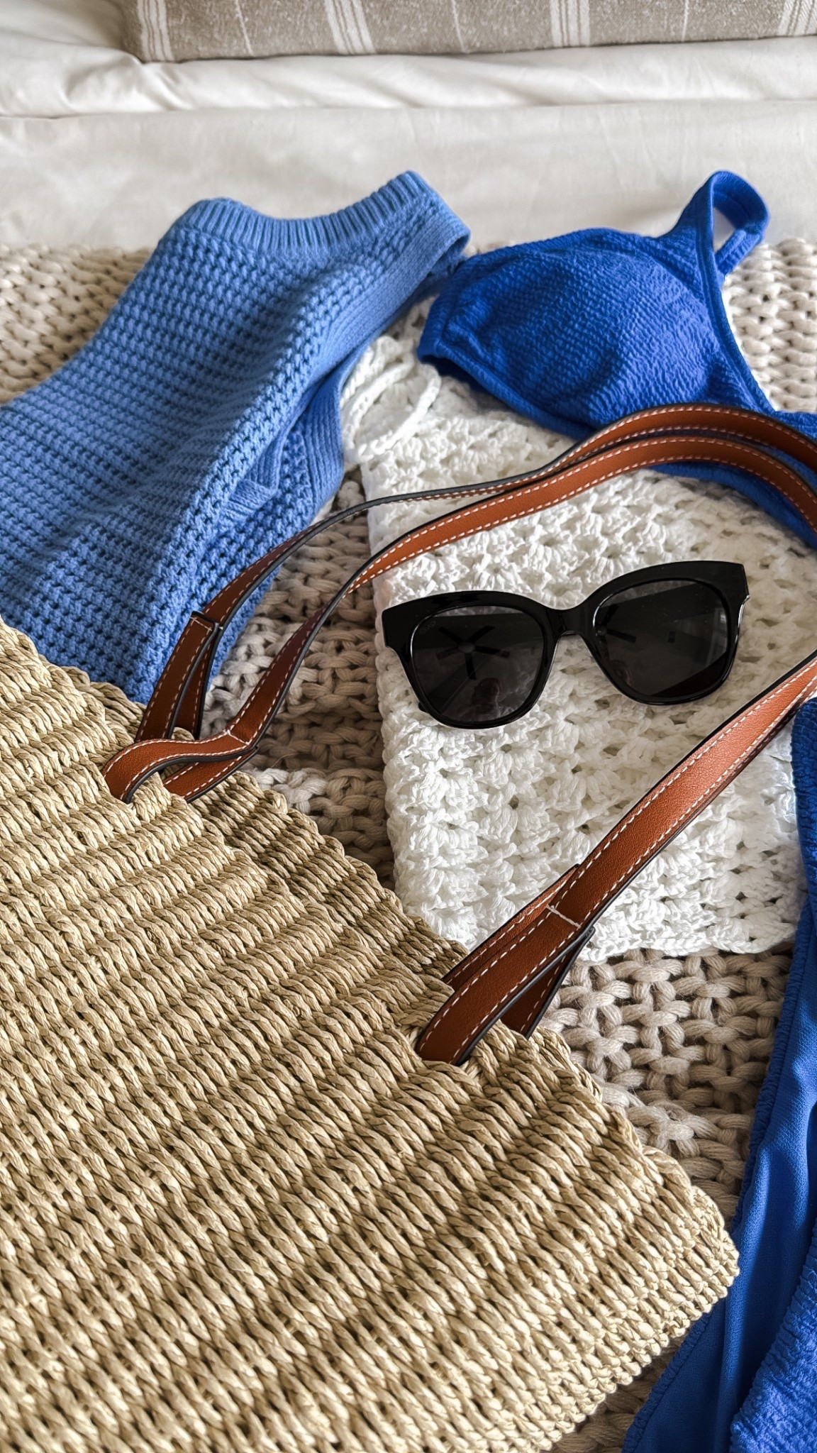 Beach vacation outfits & Spring break essentials! ☀️🌊👙

I just got some new pieces in from Lulus that would be perfect for your next vacay ☺️

Sapphire blue bikini - small in top, XS in bottoms
Woven tote bag - perfect size! Works as a beach bag or purse for dinner!
Crochet swim cover up skirt - size XS, has an adjustable tie waist
Cropped sweater tank - XS, the perfect length to wear with high waisted linen pants or shorts!

#LTKSeasonal #LTKSwim #LTKSaleAlert