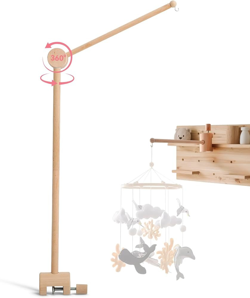 HI BABY MONMENT Crib Mobile Arm - Baby Mobile Hanger with 360° Vertical Adjustment, Stabilizing ... | Amazon (US)