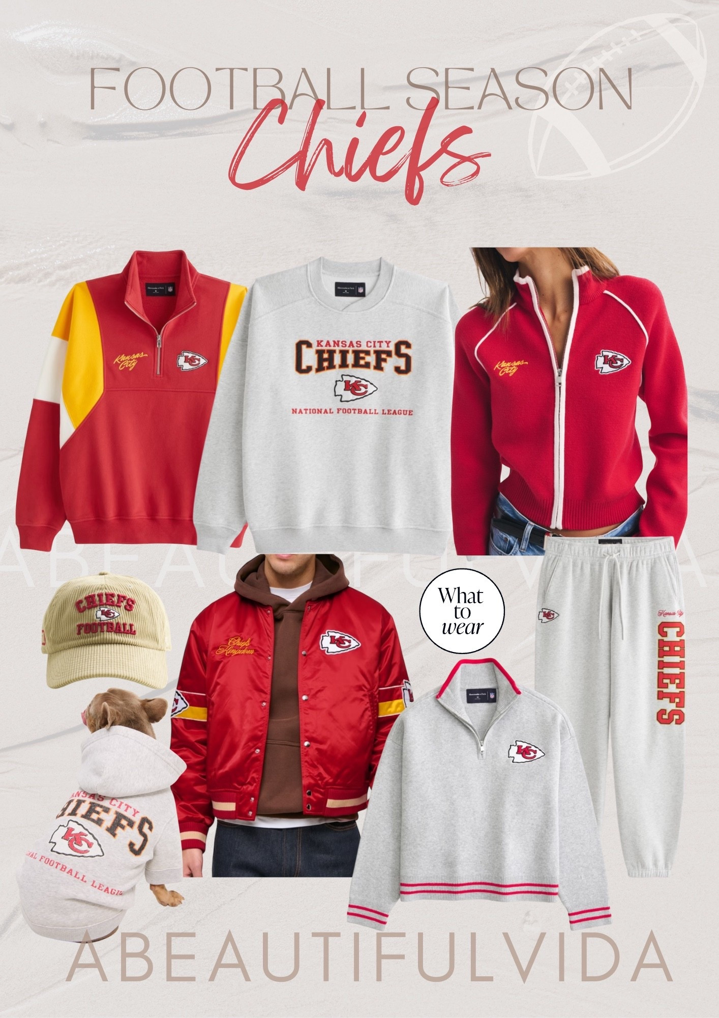 Football season is here! Here are my fave outfit items to cheer on your team 🏈

sweater weather, sweatshirts, hoodie, Kansas City chiefs, Taylor swift, Travis kelce, mahomes, halftime, tailgate party, puppy outfit, sports, pet, on sale

#LTKMens #LTKPets #LTKParties
