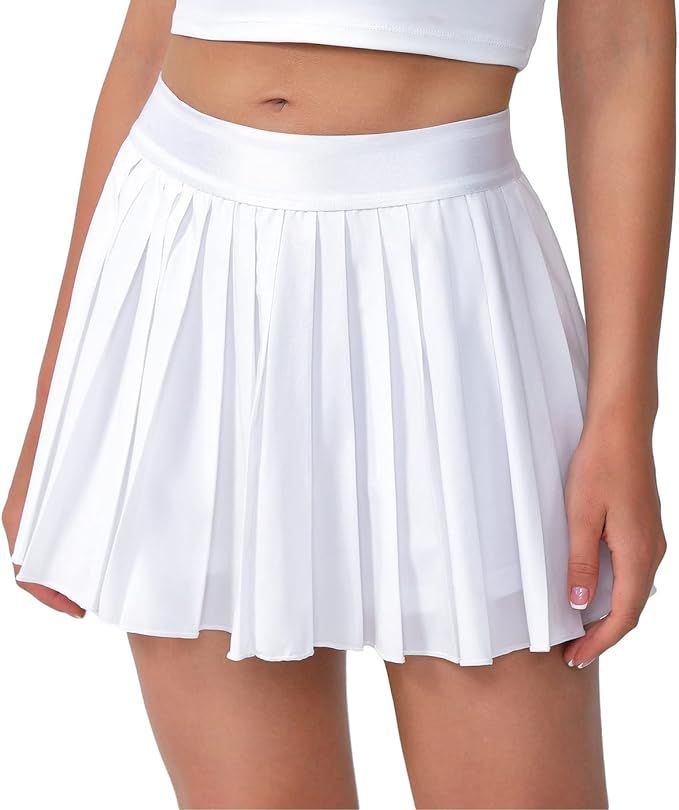 Eleloveph Women's 13in Pleated Tennis Skirt-Flowy Athletic Design,Suitable for Golf, Skater, Runn... | Amazon (US)