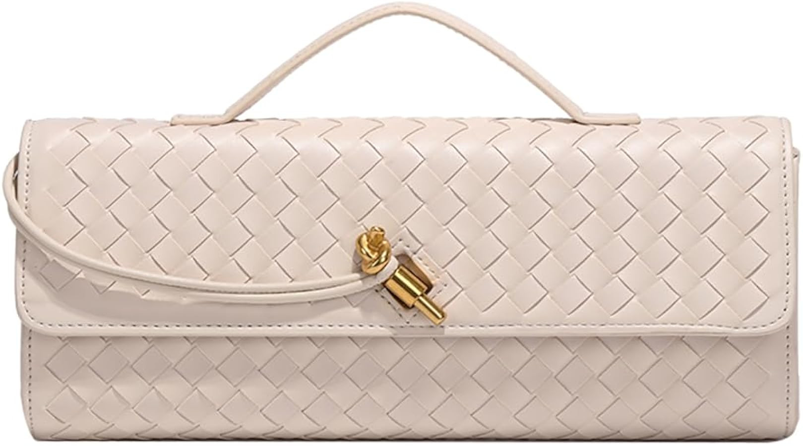 SKYK Woven Clutch Purses for Women Evening Bag Shoulder Crossbody Bags PU Leather Handbag | Amazon (US)