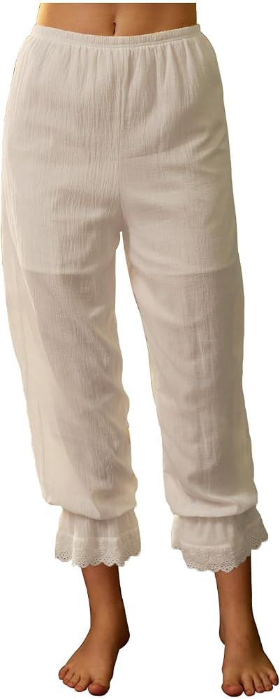 BEAUTELICATE Women's Bloomers Pants Trousers 100% Crepe Cotton Pantaloons Pettipants Summer Cool ... | Amazon (UK)