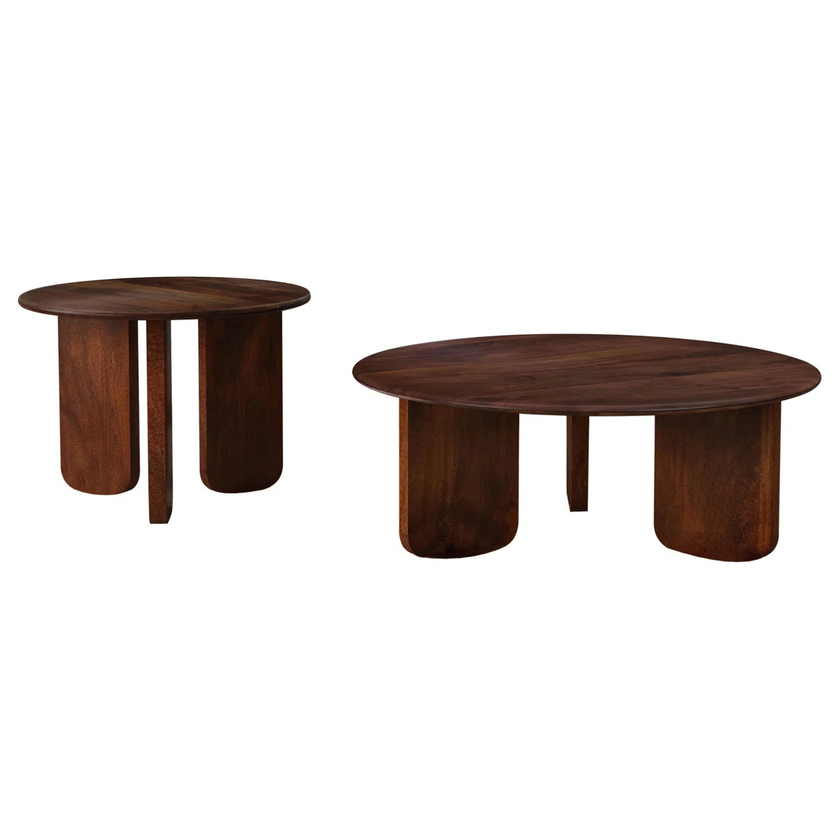 Hemel 2-piece Solid Wood Coffee and End Table Set Brown | Wayfair North America