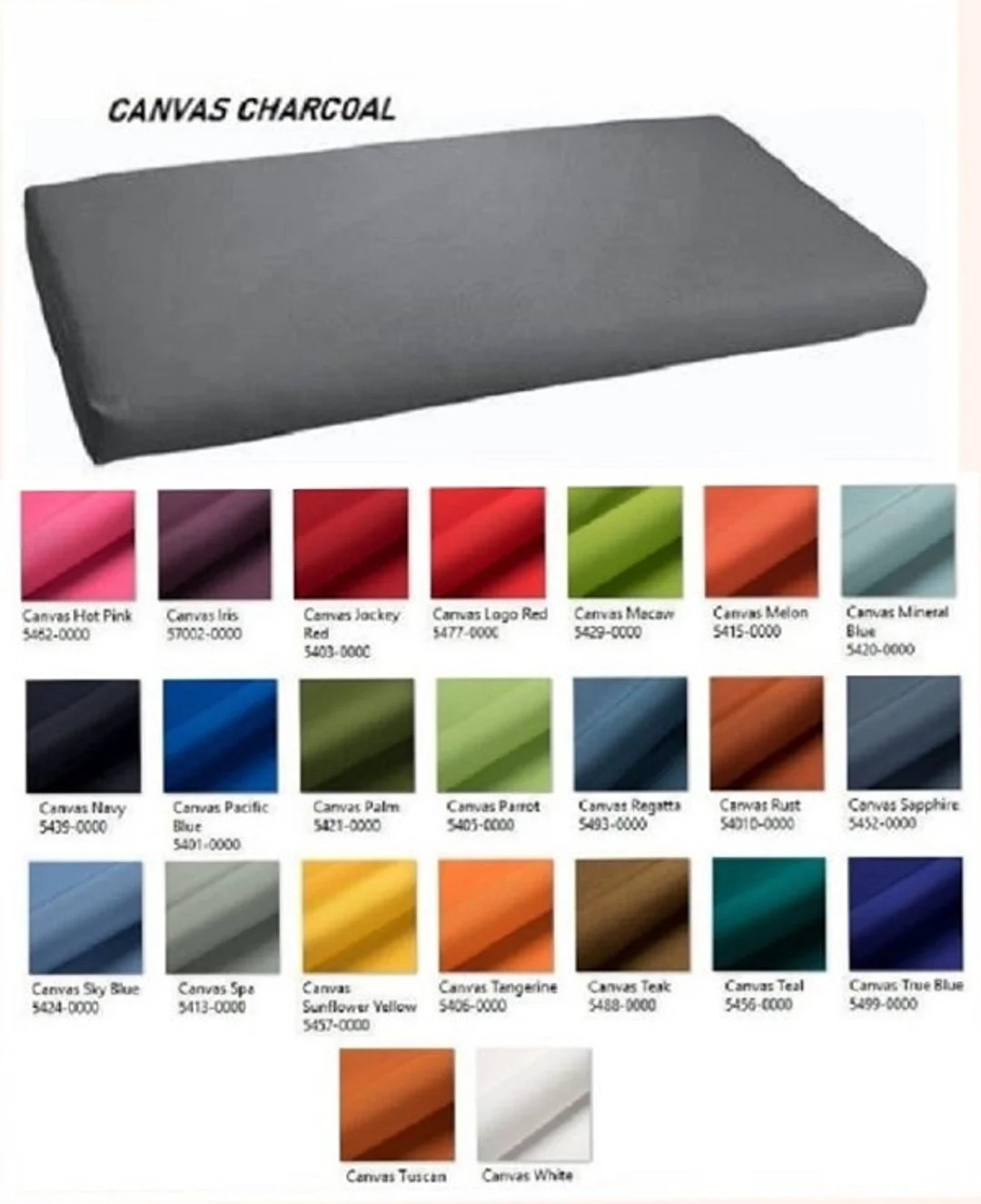 Sunbrella Bench Cushion Cover no Insert, Canvas Element Collection 3.5 Thick With Ties - Etsy | Etsy (US)