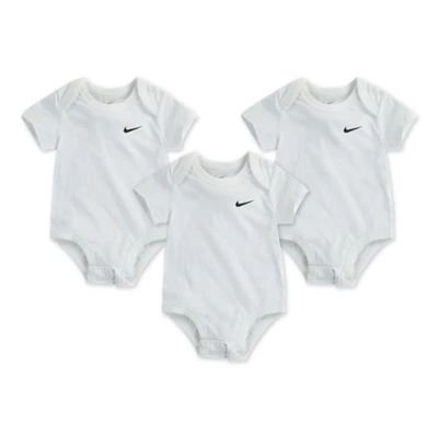 Nike Swoosh 3-Pack Bodysuits in White | buybuy BABY | buybuy BABY