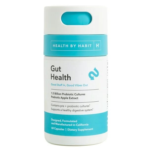 Health by Habit Gut Health With Pre and Probiotic Daily Supplement 60s - Walmart.com | Walmart (US)