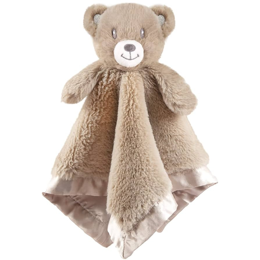 Baby Bear Security Blanket Soft Minky Baby Lovey Animal Plush Blanket Unisex Lovie Gift for Toddl... | Amazon (US)