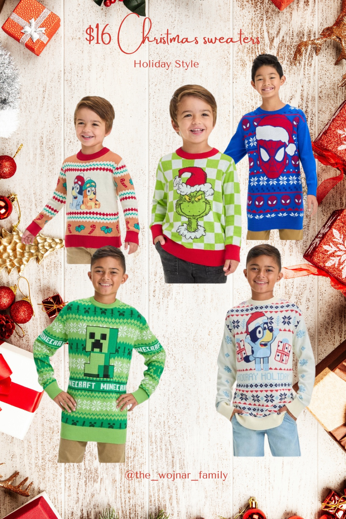 Sweater weather! Just bought the spider man one for Nolan and the Minecraft one for Fynnie⭐️🔗

#sweaterweather #ltksweaters 

#LTKCyberWeek #LTKHoliday #LTKGiftGuide