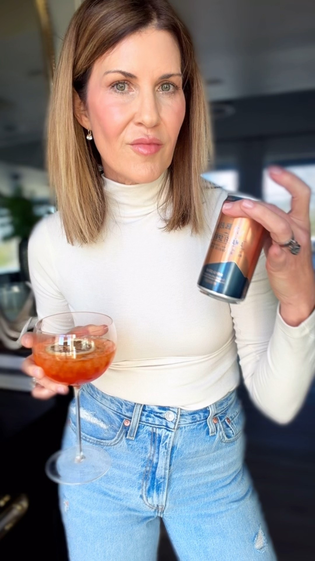 I swear (literally) it’s a mocktail! Amalfi spritz. So good 

#LTKOver40 #LTKmomlife