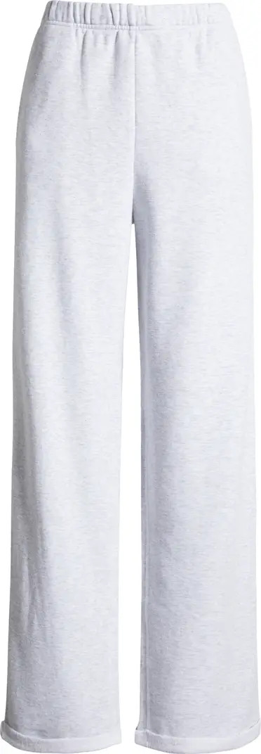 Cotton Blend Fleece Classic Straight Leg Pants | Nordstrom