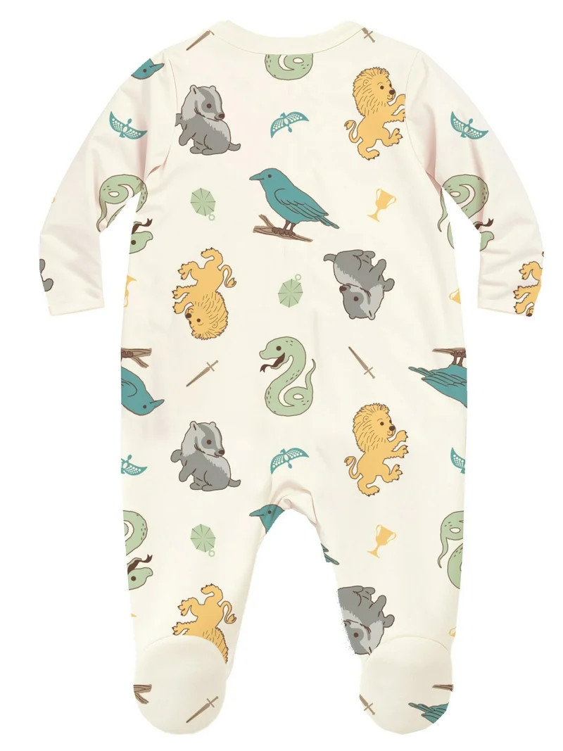 Harry Potter Baby Unisex Printed Long Sleeve Footed Sleep N Play, Sizes Newborn- 9 Months | Walmart (US)