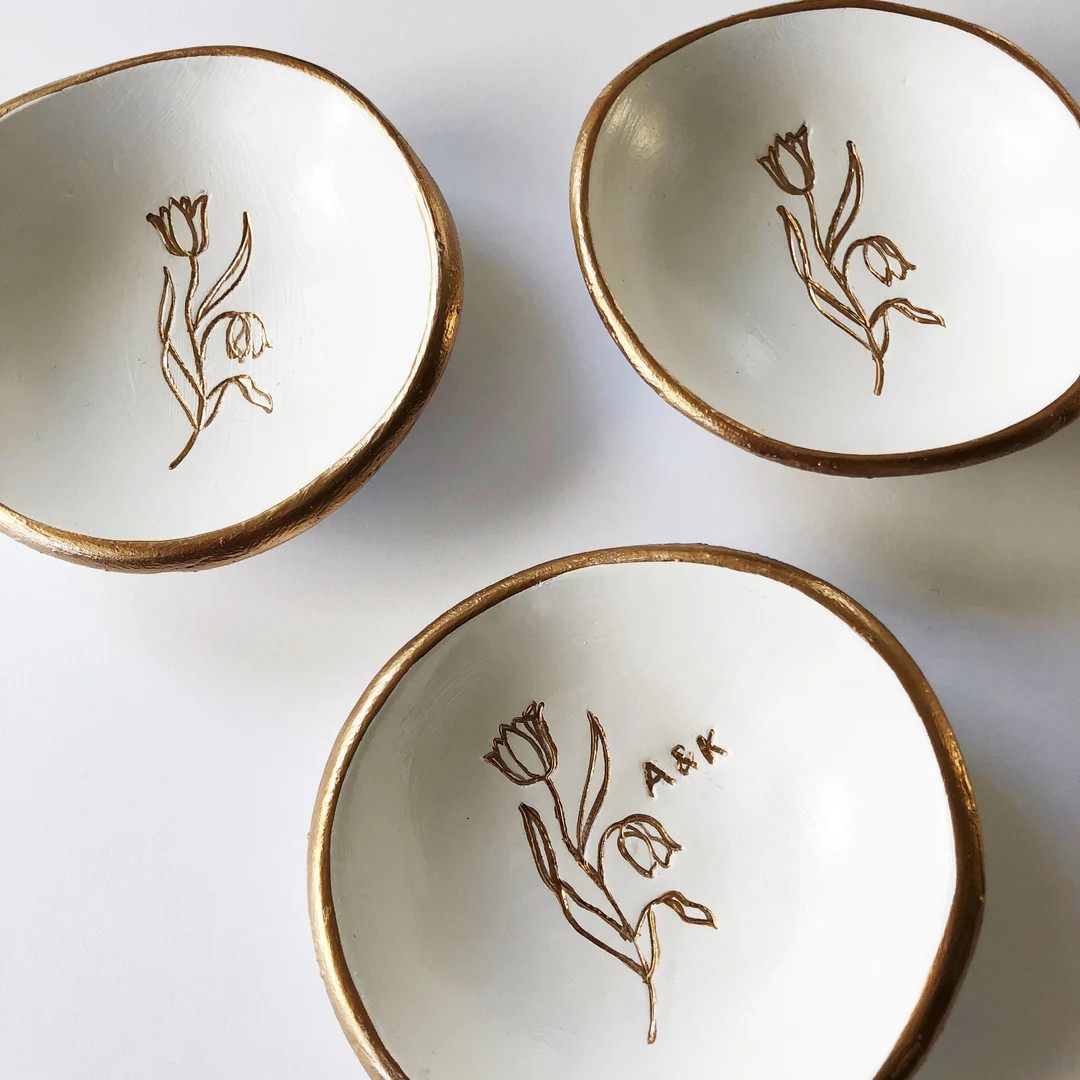 Wedding Ring Dish / Jewelry Dish / Bridesmaids Gift / Wedding Gift / Engagement Gift / Gift for H... | Etsy (US)