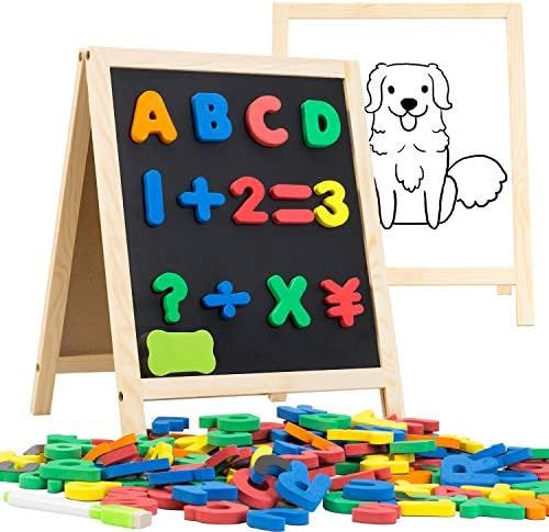 INNOCHEER Magnetic Letters and Numbers with Easel for Kids- 133 Pieces Alphabet Magnets, Educatio... | Amazon (US)