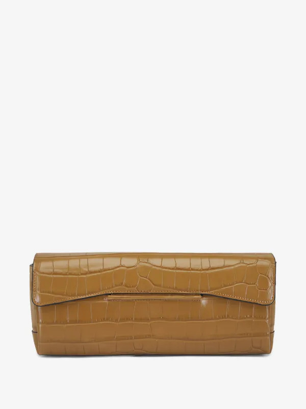 Soft croco-embossed T-Clutch clutch bag | Farfetch Global