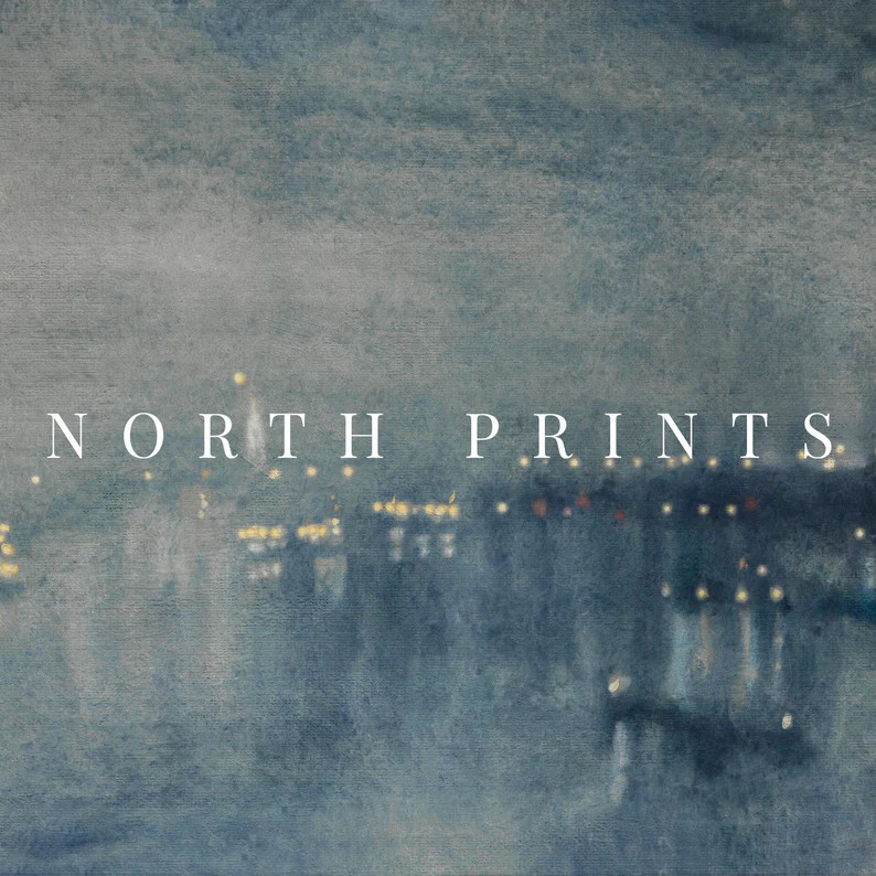 Dark Blue Vintage Evening Skyline Painting, Urban Twilight Art, Old City Lights PRINTABLE Digital... | Etsy (US)