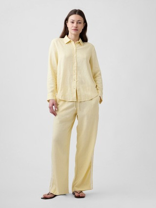 Linen-Blend Easy Shirt | Gap Factory