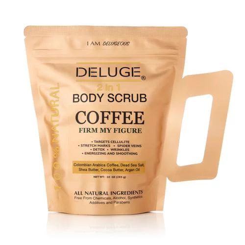 Organic Coffee Body Scrub, Tightens, Tones, Reduces Cellulite 100% Natural 10 OZ. Creamy Formula.... | Walmart (US)