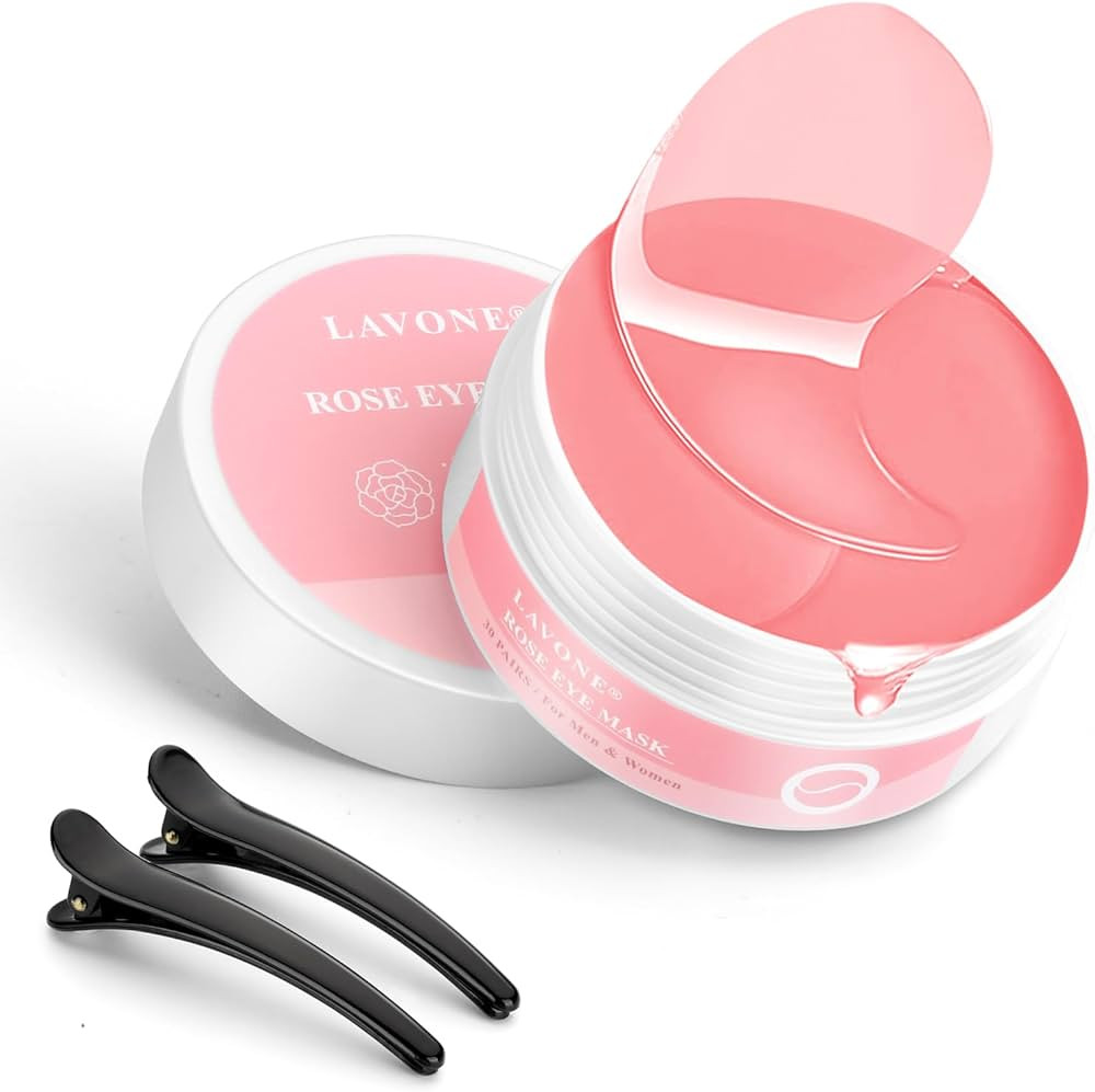 Eye Mask - 30 Pairs Rose Under Eye Patches Skin Care Products-Eye Masks Skincare for Dark Circles... | Amazon (US)