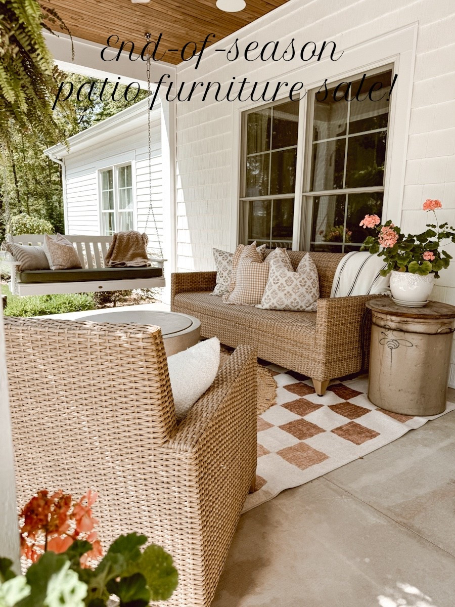 We splurged on our patio furniture a few years ago, and we haven’t regretted it yet. These furniture pieces have built-in padding so no dirty cushions and they are super comfortable. They are also on sale for the end of the Summer season. We even leave these out all year long. 

#LTKSeasonal #LTKSaleAlert #LTKHome