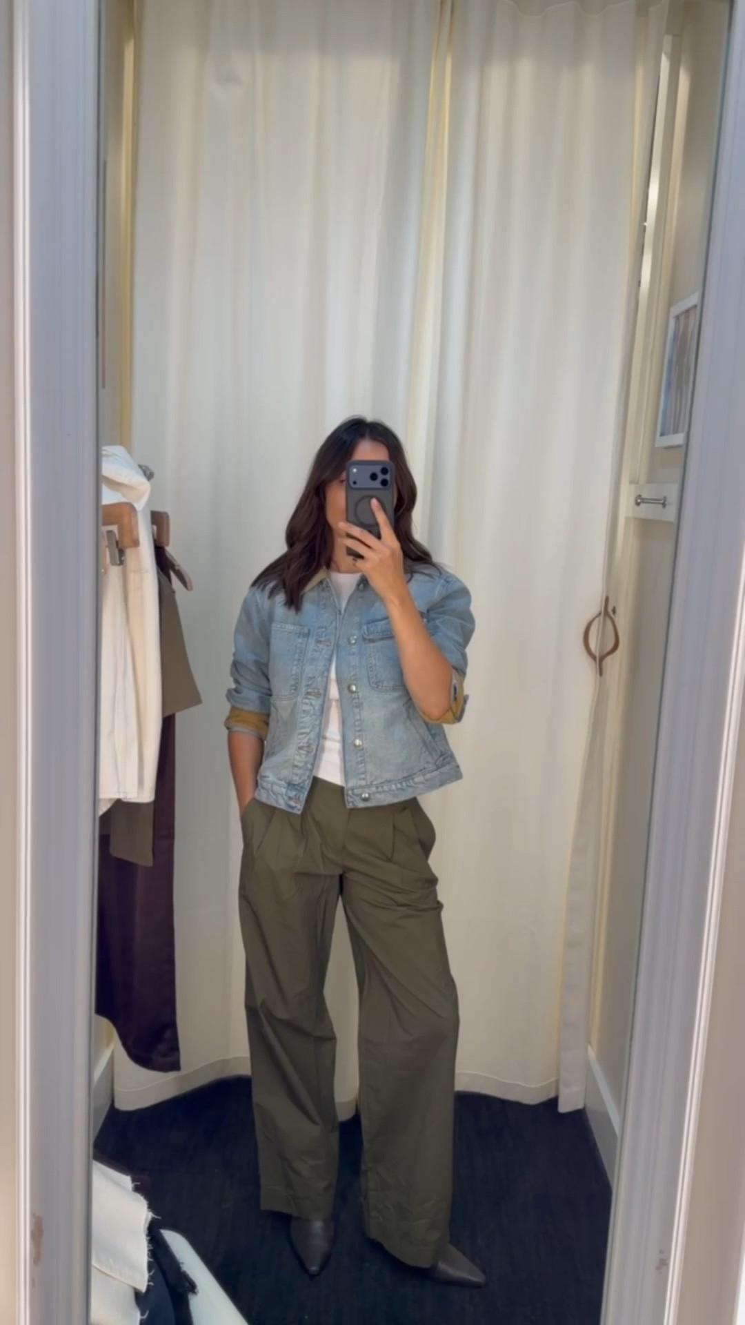 Madewell early fall sale selects - last day for 20% off sitewide with code LTK20 

Denim jacket — small 
Tee — small
Trousers — so comfy! Comes in 3 other colors

Elevated style / early fall outfit / style over 30

#LTKxMadewell #LTKSaleAlert #LTKootd