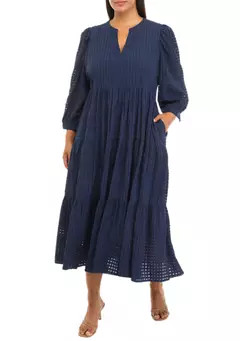 Plus Size 3/4 Sleeve Midi Dress | Belk