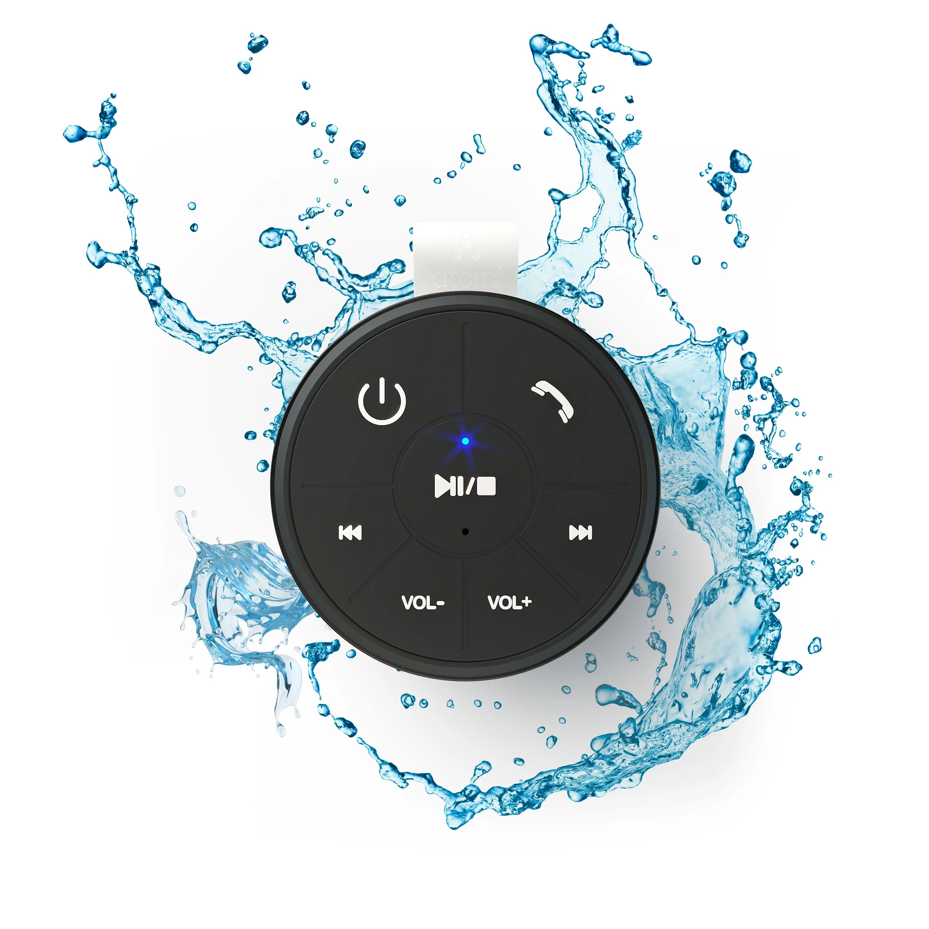 Atomi Bluetooth 5W 3.25-Inch Circle Black Shower Speaker, 1 Each - Walmart.com | Walmart (US)