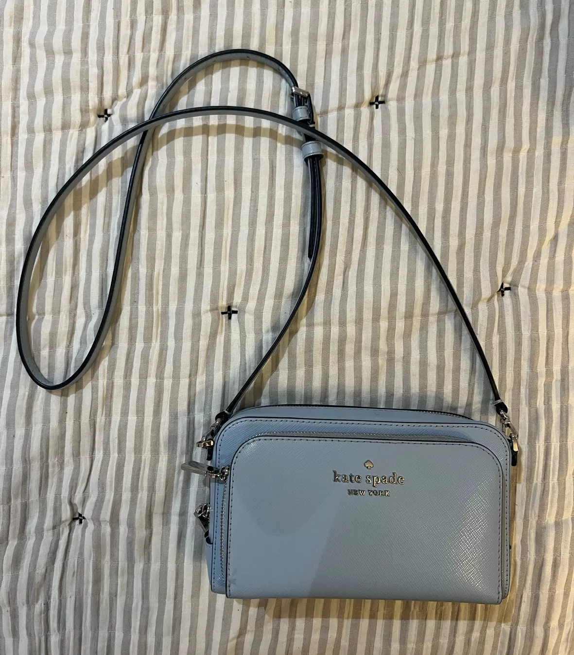 Kate Spade New York Staci Dual Zip Around Crossbody Shoulder Bag (Black) 