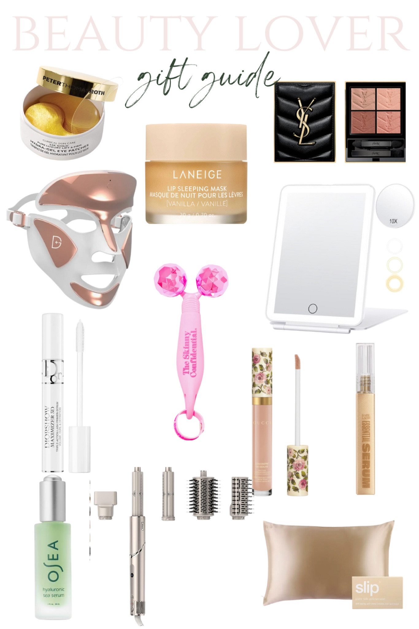 Beauty lover, gift guide, face massager, eyeshadow, eye masks, led mask, concealer, lash serum, shark, lash primer, lip mask 

#LTKGiftGuide #LTKSeasonal #LTKHoliday