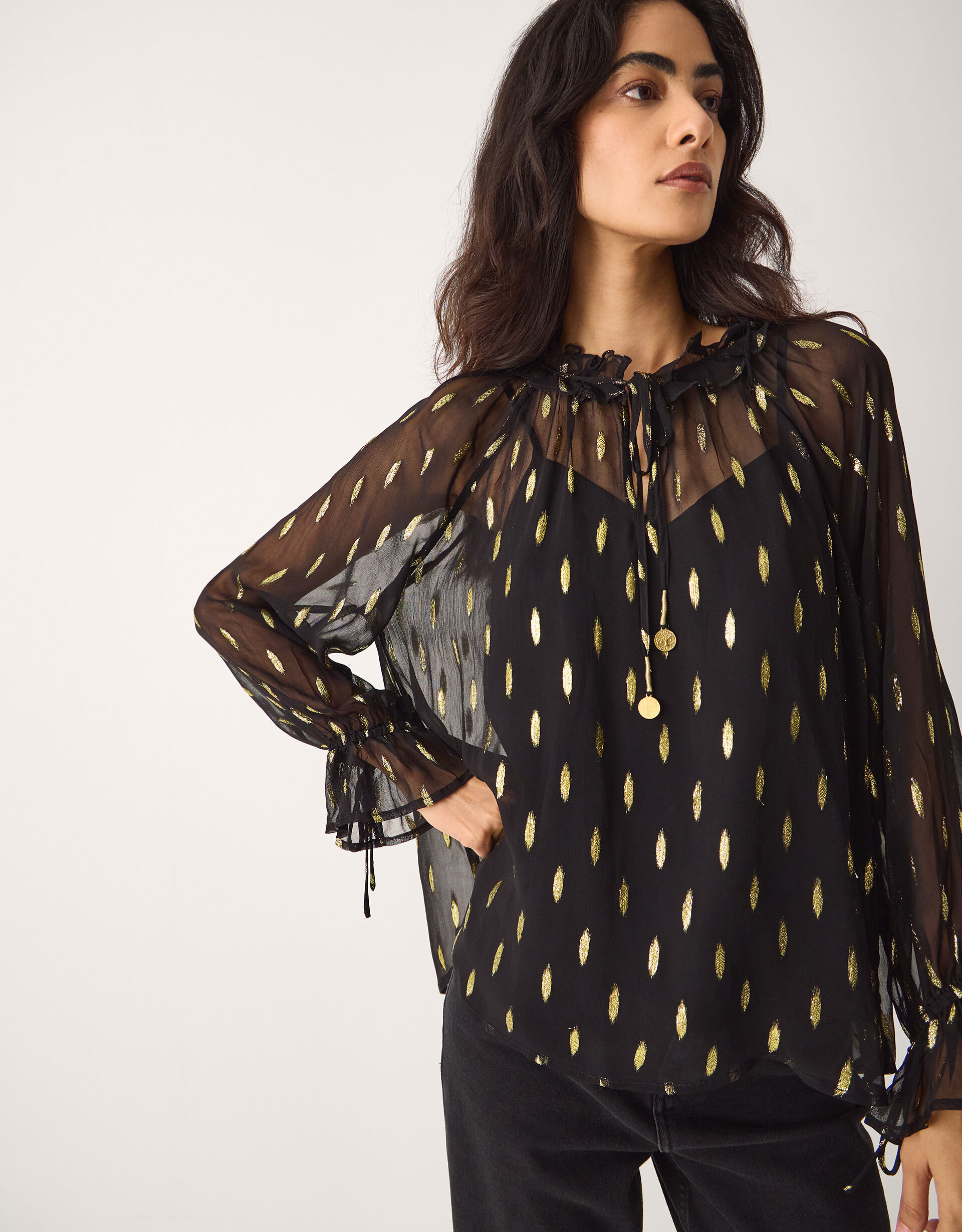 La Galeria Elefante Cowgirl Shimmer Blouse | Monsoon (UK)