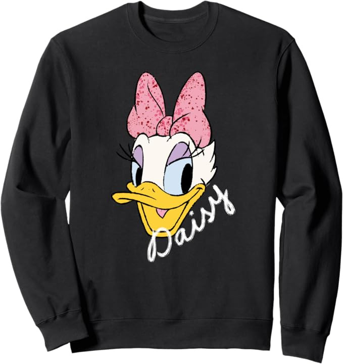 Disney Daisy Duck Sassy & Glamorous Speckled Bow and Name Sweatshirt | Amazon (US)