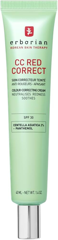 Erborian - CC Red Correct - Anti Redness Tinted Face Cream with Centella Asiatica Panthenol and B... | Amazon (UK)