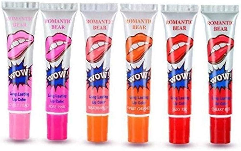 FENGZHAO 6 Colors Tattoo Magic Color Lip Stain Tint Long Lasting Lip Gloss Sets for Women Peel Of... | Amazon (US)