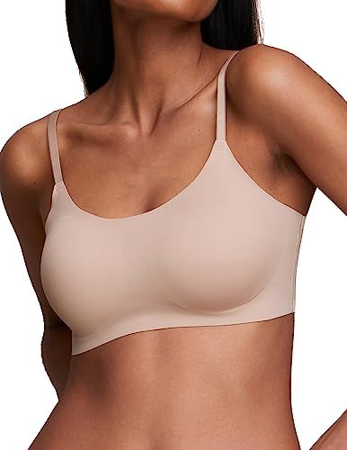 EBY Seamless Bralette with Adjustable Straps: Black/Nude Bralettes for Women, Wireless Bra for Wo... | Amazon (US)