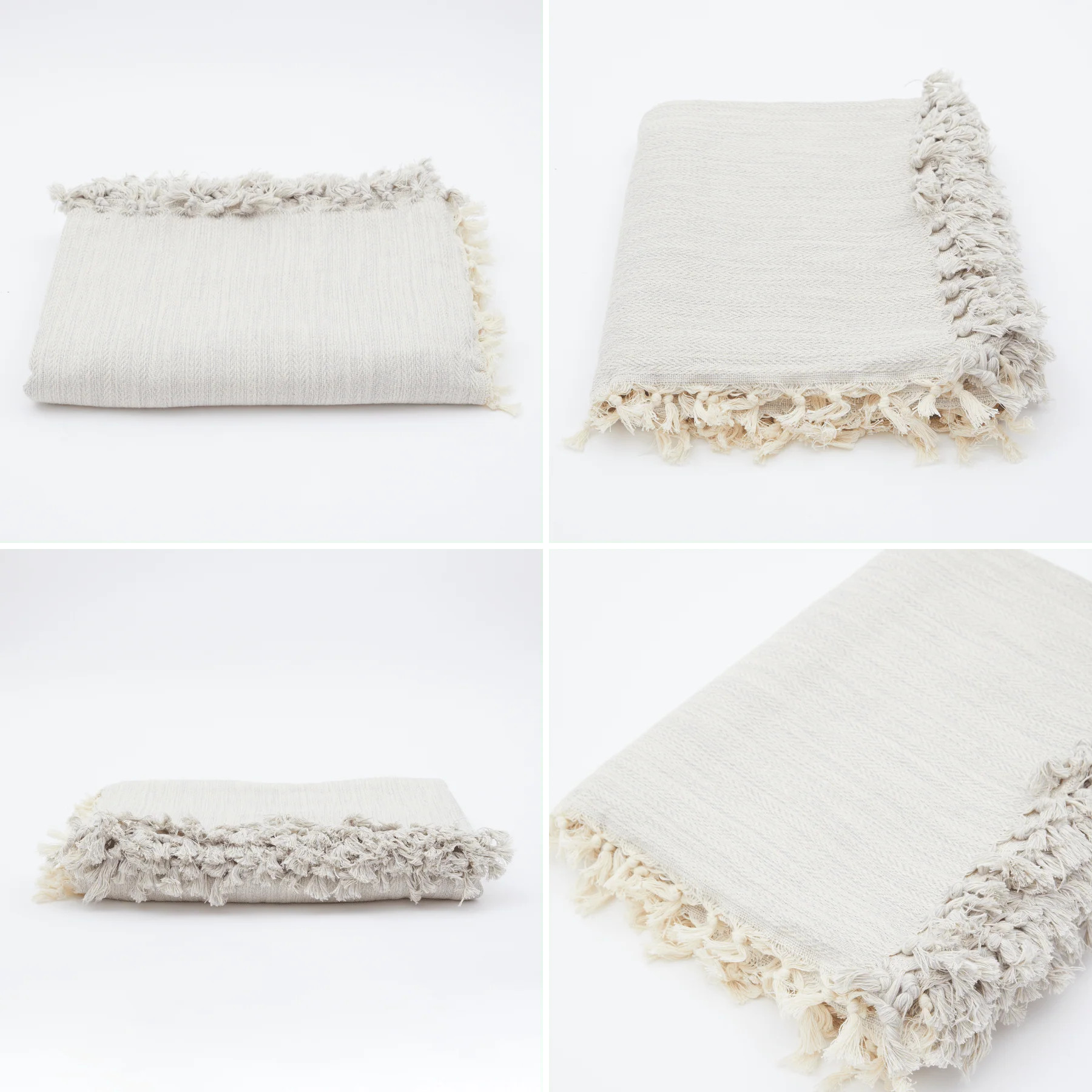 Naz | 100% Turkish Cotton XL Throw Blanket | The Loomia