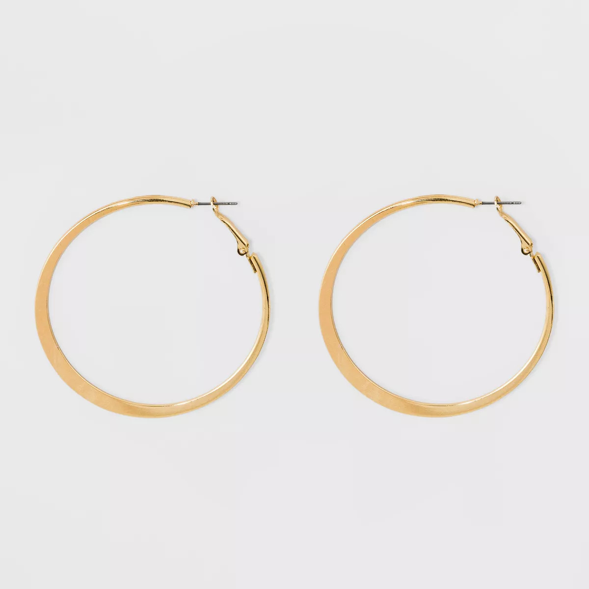Large Knife Edge Hoop Earrings - A New Day™ Gold | Target