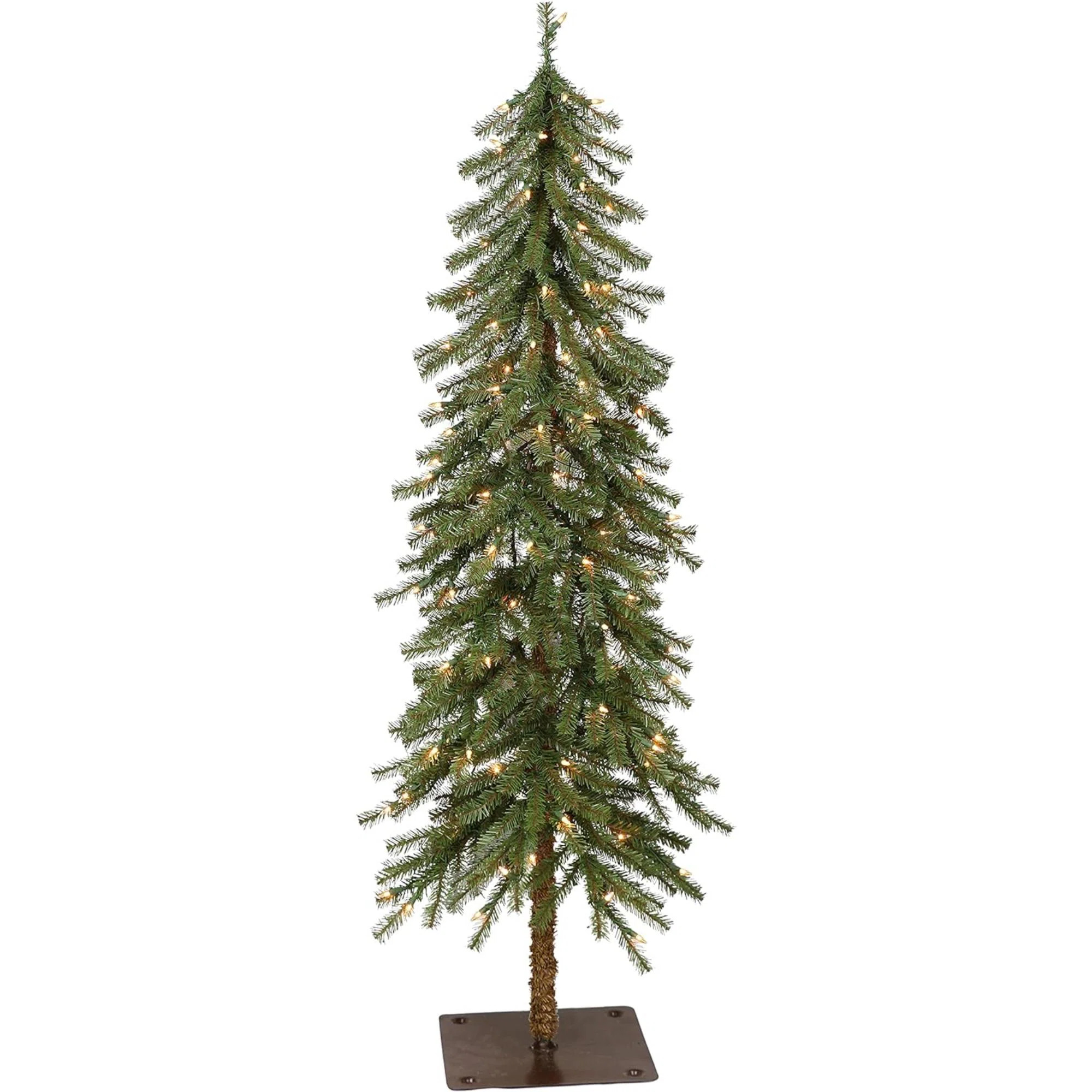 International Pre-Lit 4' Alpine Artificial Christmas Tree With 100 Lights, Green | Wayfair North America