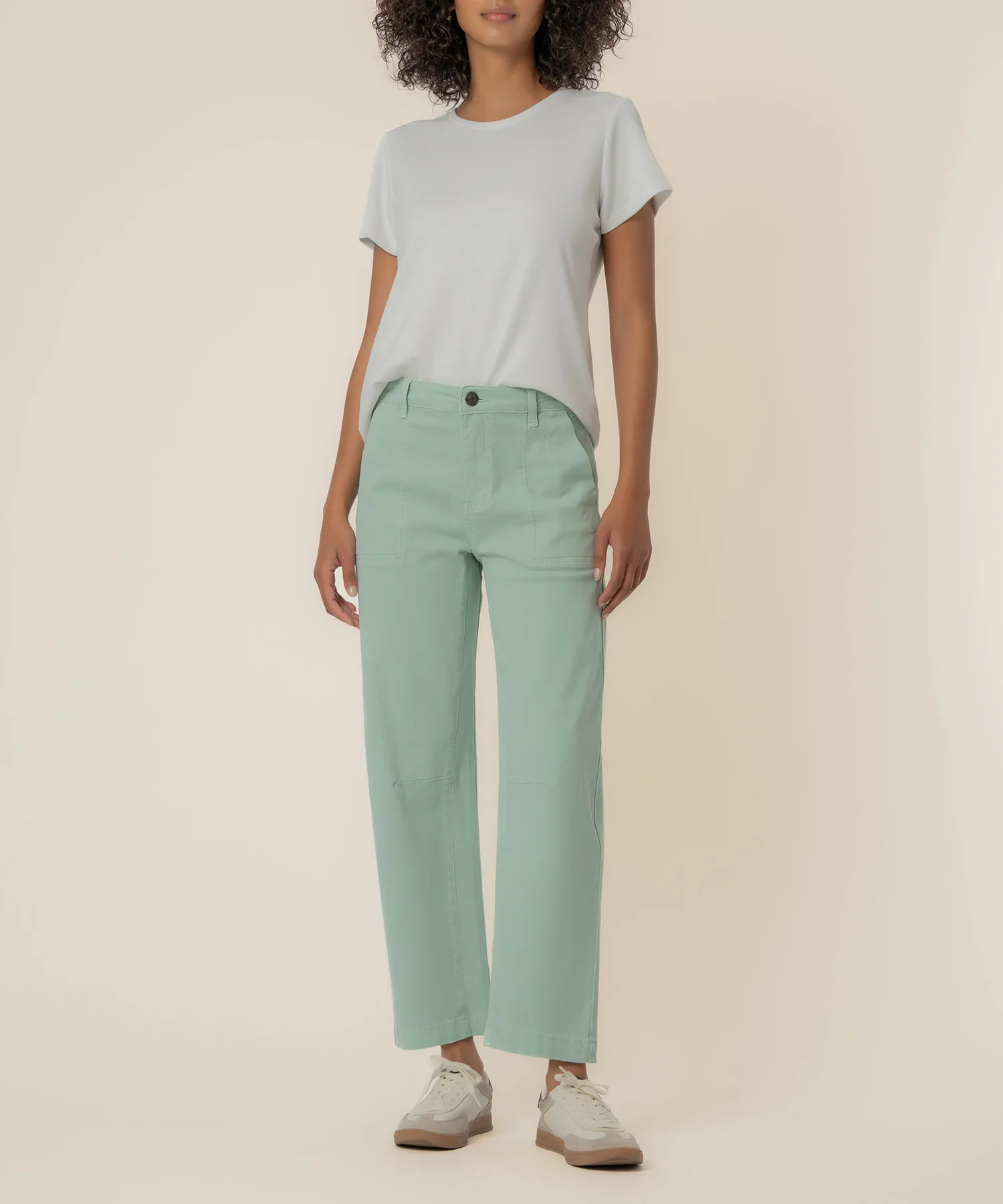 Ashton High Rise Wide Leg Barrel, Exclusive in Pistachio - Kut from the Kloth | Kut From Kloth