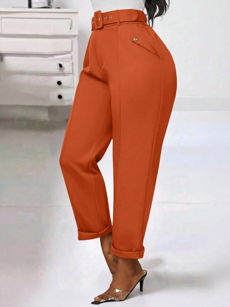 VaVaBold Women's Autumn Waist Belt Casual Skinny Pants Fall Cloth For Women | SHEIN