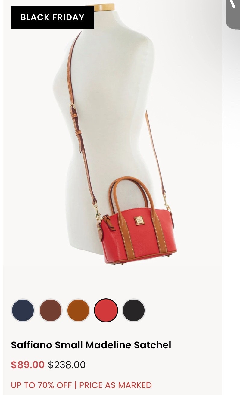 I Love Dooney has this bag
For a Fire 🔥 Sale $89.00
Black Friday Deals Already!! OMG 😱 Yes or No should I buy it?? Here’s a Link if you want it or to give it as a Gift 🎁 perfection  

#LTKFindsUnder100 #LTKSaleAlert #LTKHoliday