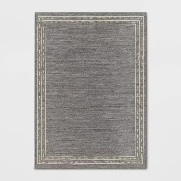 Casual Border Outdoor Rug Gray - Threshold™ designed with Studio McGee | Target