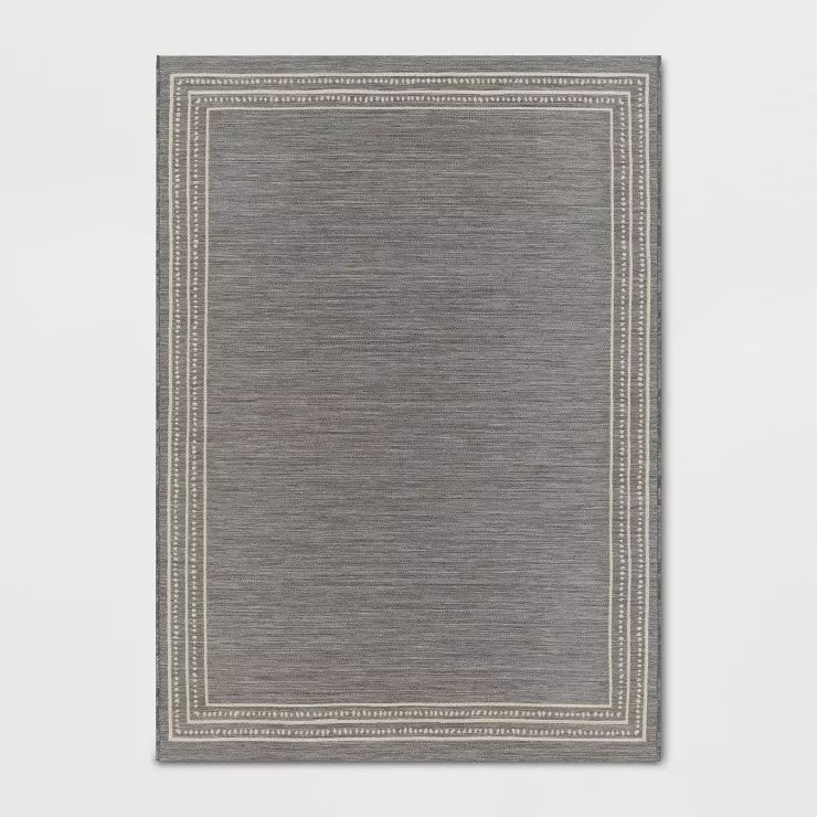 Casual Border Outdoor Rug Gray - Threshold™ designed with Studio McGee | Target