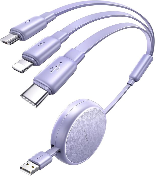 LISEN 3 in 1 Retractable Car & iPhone Charger Cord, Type C/L/Micro USB for iPhone/Samsung/PS/Kind... | Amazon (US)