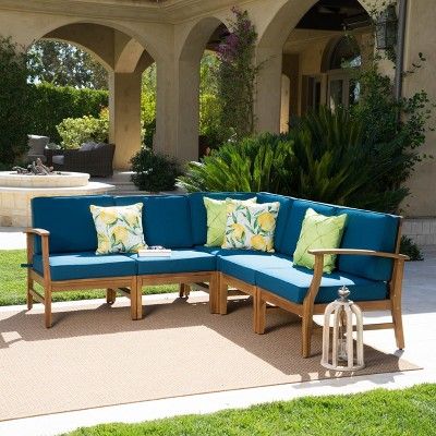 Perla 5pc Patio Sectional Sofa - Christopher Knight Home | Target