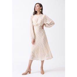 Cotton Candy Sheer Maxi Dress in Cream | Chicwish