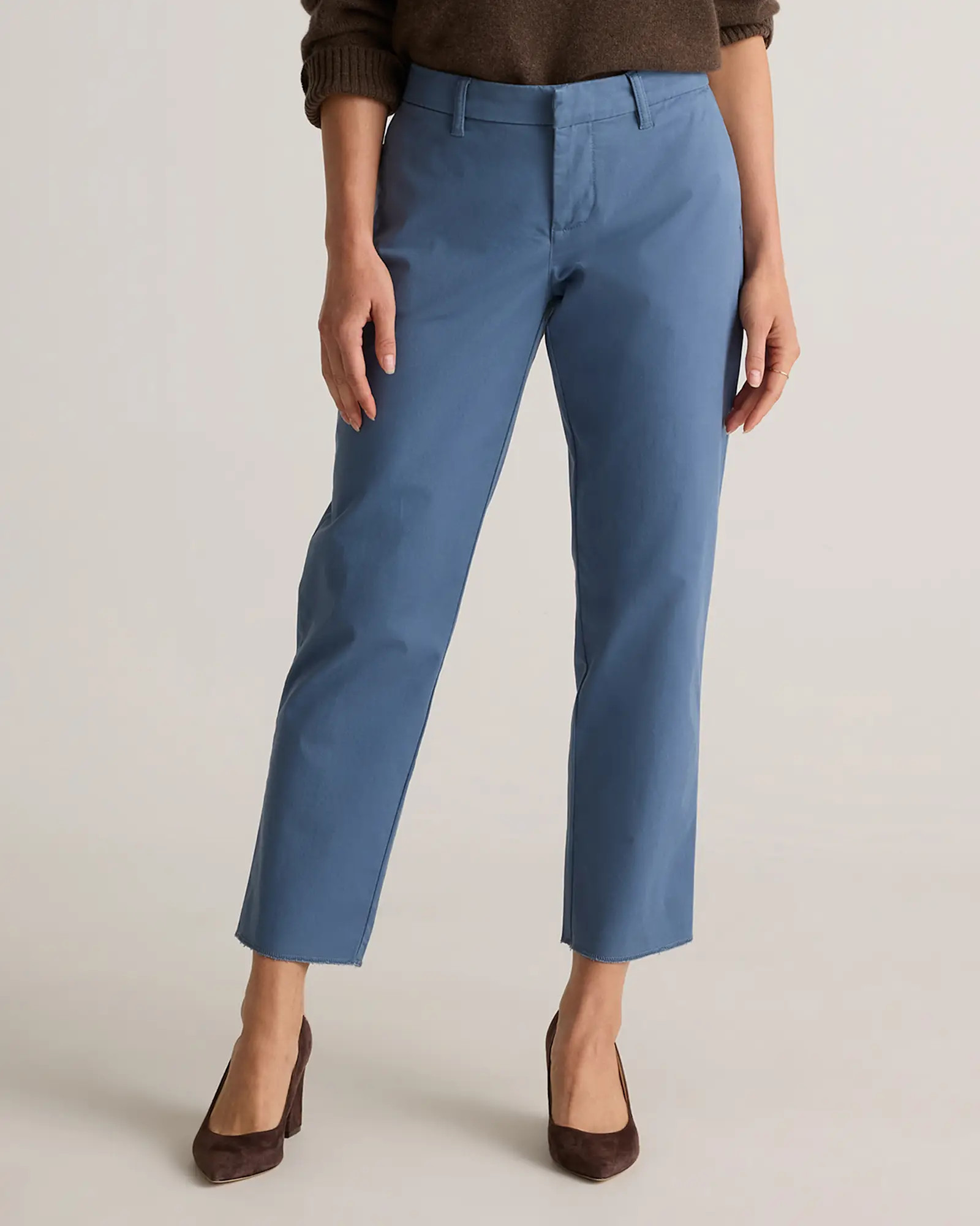 Organic Stretch Cotton Chino Pants in Aegean Blue | Quince