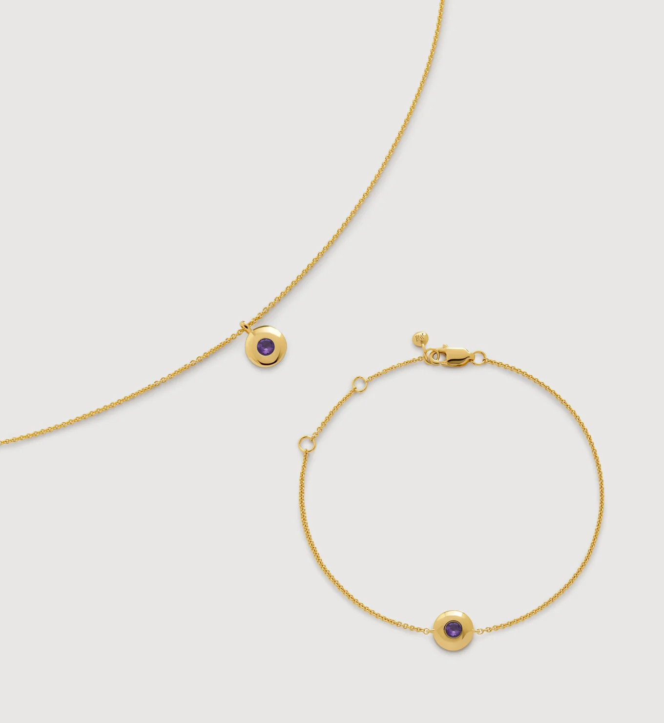 February Birthstone Chain Bracelet & Necklace Set | Monica Vinader (US)